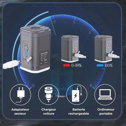 AirPump 3-en-1  L’Essentiel du Voyage Compact et Puissant